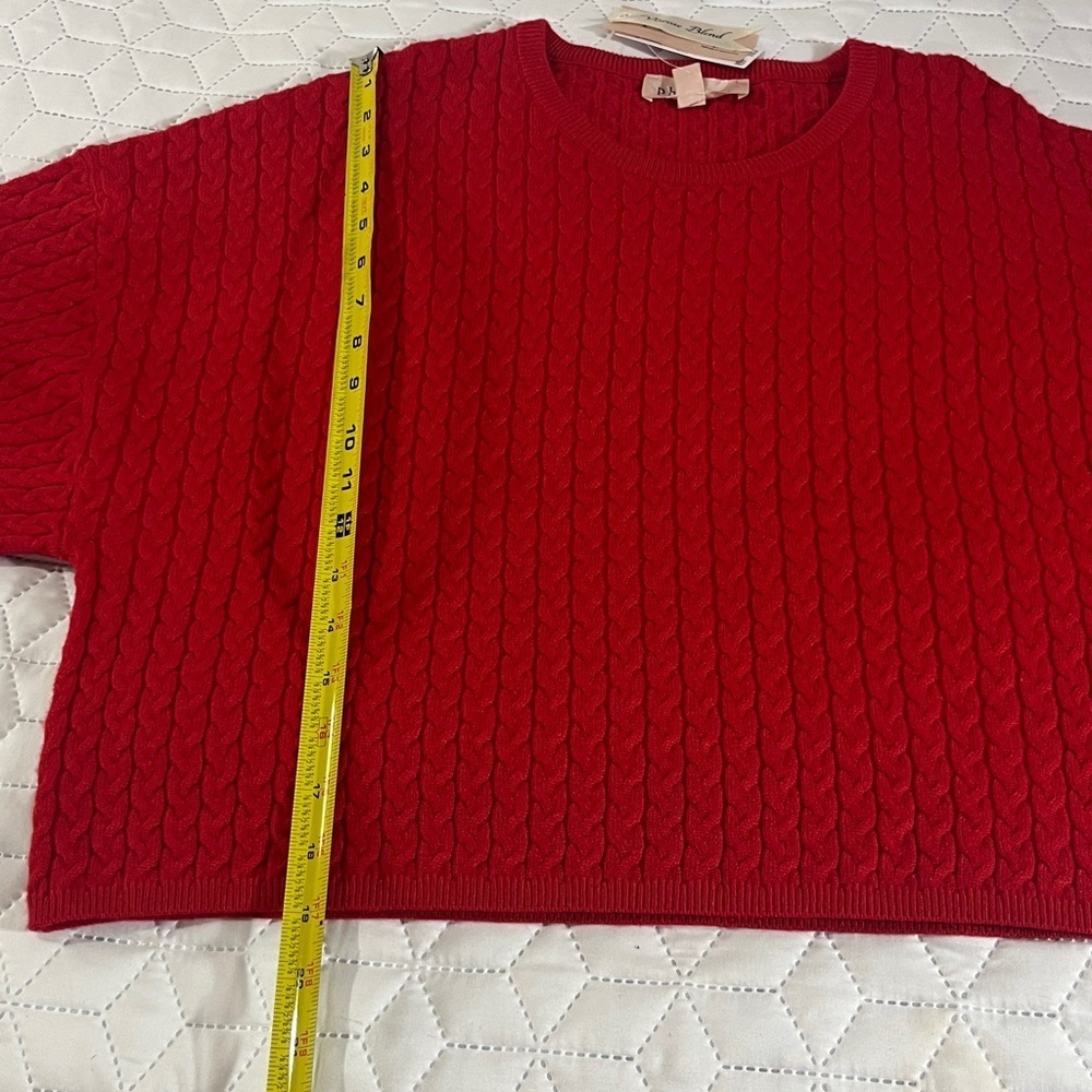 Philosophy Viscose Blend Cable Knit Crew Neck Drop Shoulder Sweater Size Large - Picture 9 of 10